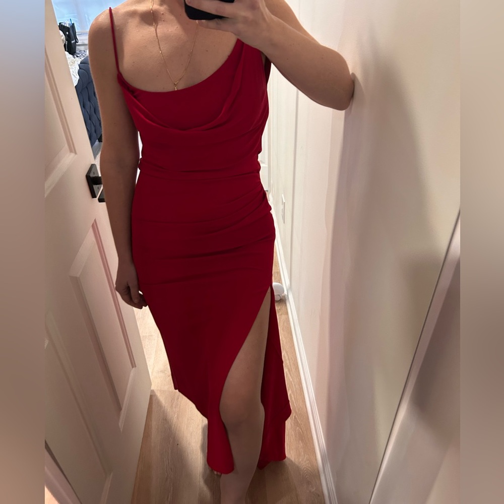 MONSE Asymmetrical Red Dress